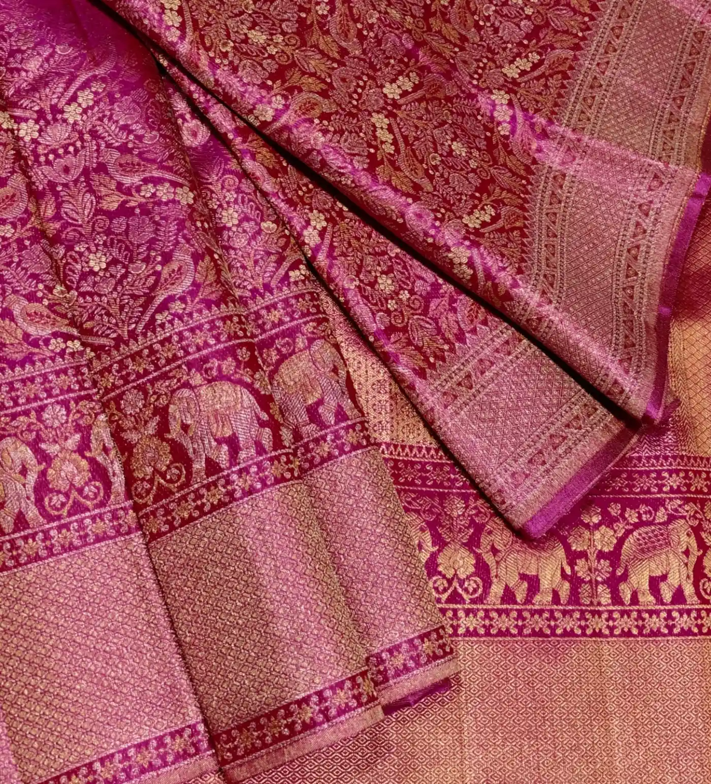 Pure Kanjivaram Handloom with Golden Zari Silk